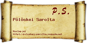 Pölöskei Sarolta névjegykártya